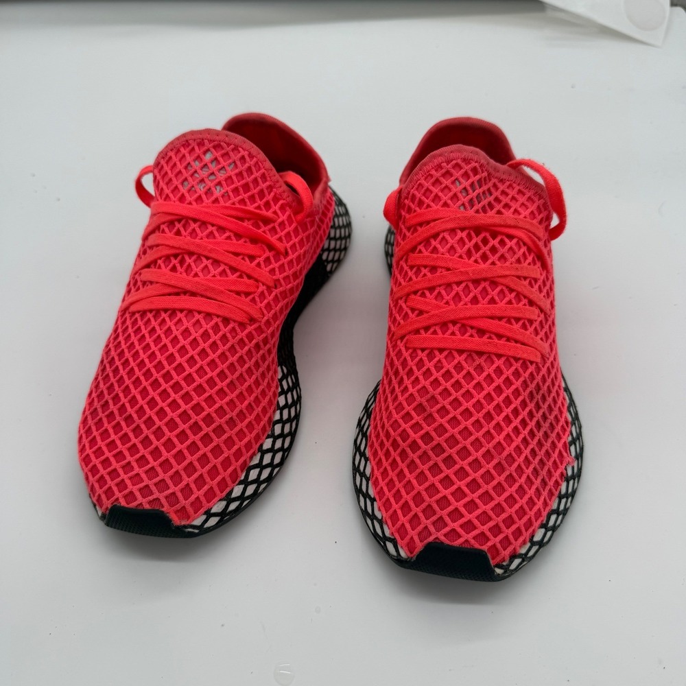 Adidas Deerupt Runner Solar Red Bright Mesh Sneakers B41877 Womens 5
